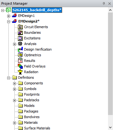 Project Manager > Project Tree