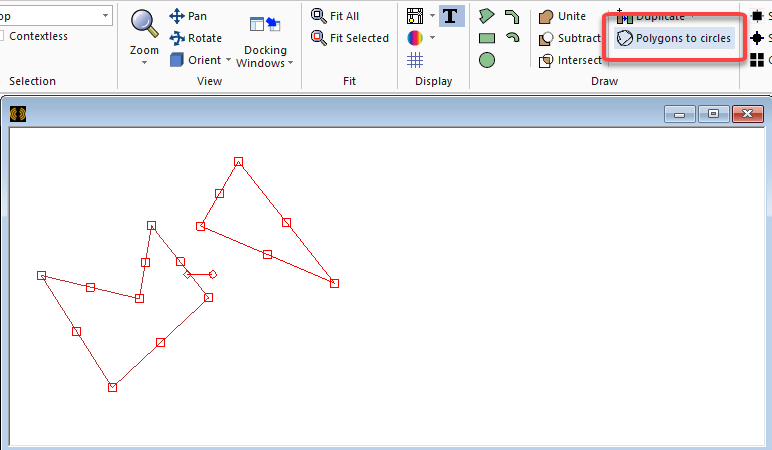 Select Polygons to Circles