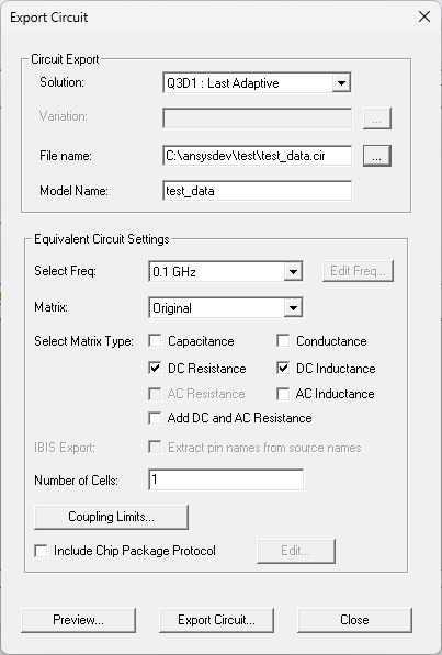 Export Circuit Window