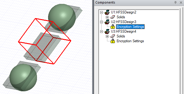 Component Window > Encryption