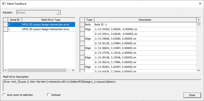 Mesh Feedback Window