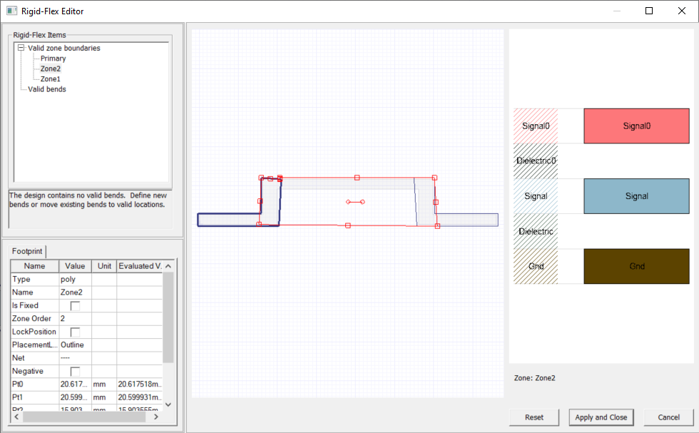 Rigid-Flex Editor Window
