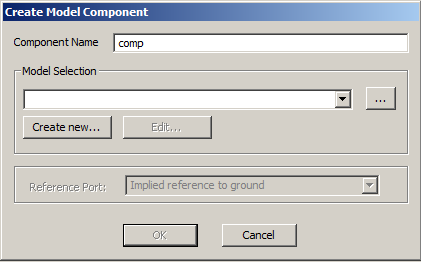 Create Model Component Window