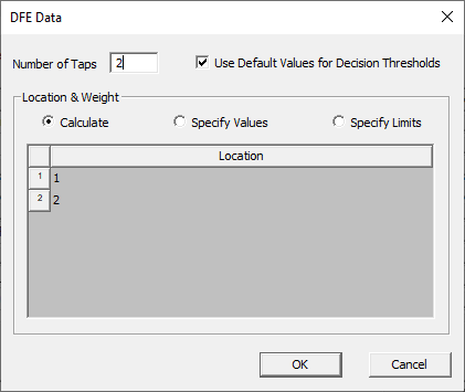 DFE Data Window