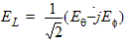 Radiated field equation, left component.