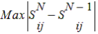 Matrix equation for Maximum delta of mag S