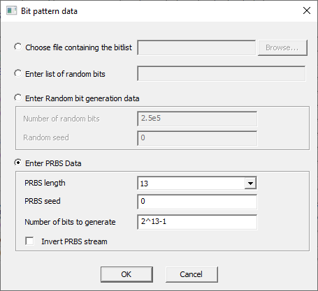 Bit Pattern Data Window