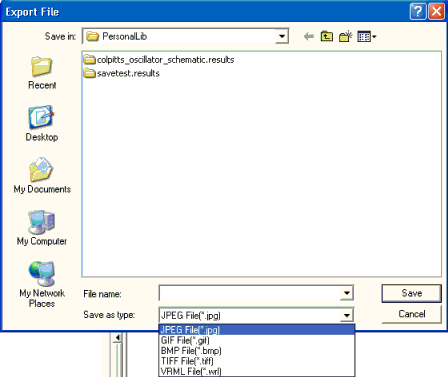 Export File Window