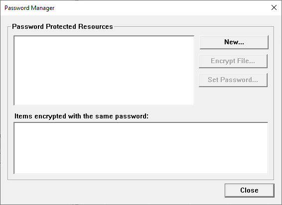 Password Manager Window