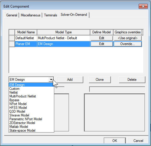 Edit Component Window