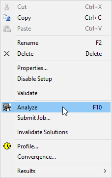 Analyze Right-Click Option