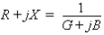 Normalized resistance and reactance equation.