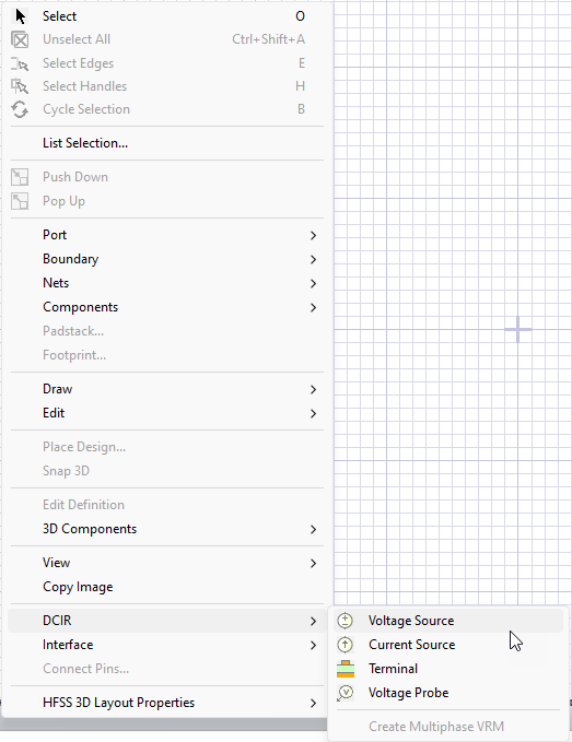 DCIR Right-click Menu