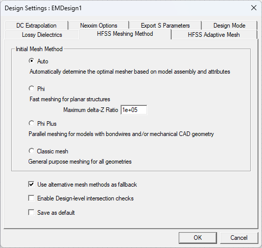 HFSS Meshing Method