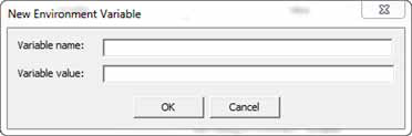 New Environment Variable dialog box. 