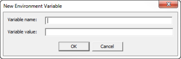 New Environment Variable dialog box. 