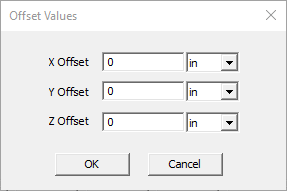 Offset Values dialog.