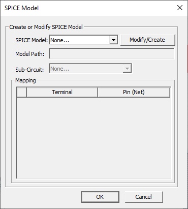 SPICE Model Window