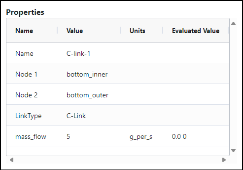 Icepak Network Editor C Link Properties window