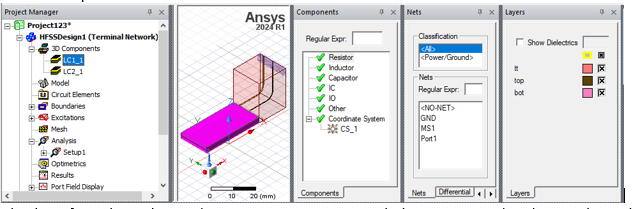 Components, Nets, and Layers tabs 