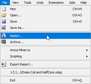 Workbench File Import