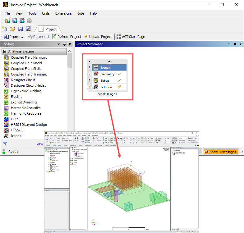 Workbench Linked to Icepak Project