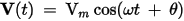 Equation for time-varying quantities of the voltages in the AC model