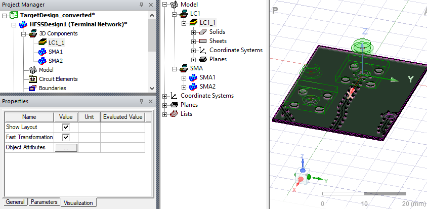 Project Manager, Model tree, and Model Viewer.