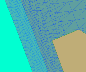 Resulting mesh with band mapping angle