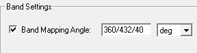 Band Mapping Angle set to 360/ 432/ 40 degrees