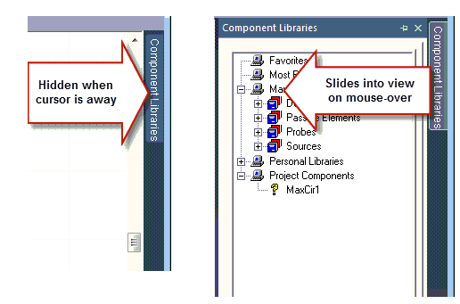 Windows Component Library The Component Libraries Window