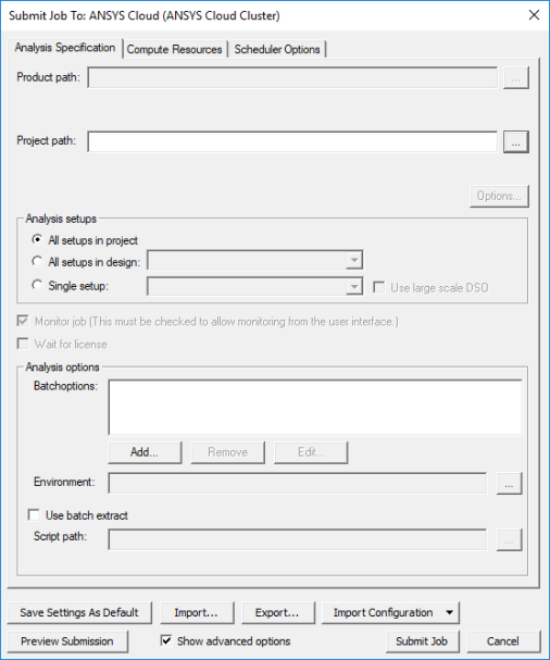 Select Job To window. 