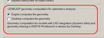 UDM/UDP geometry computation for optimetrics analysis groupbox.
