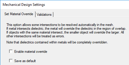 Enable Material Override Option