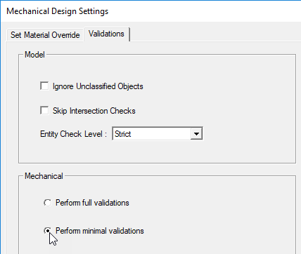 Perform Minimal Validations