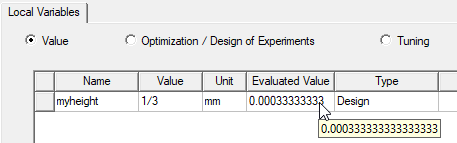 Local variables tab. Local variables tab.