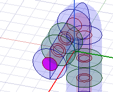 Model with all faces opacity lowered expect the selected face.