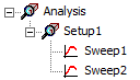 Sweeps in Project Tree