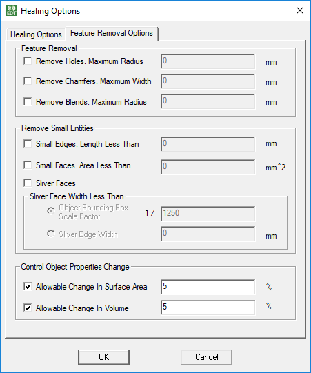 Feature Removal Options