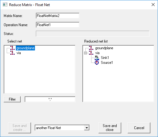 Reduce Matrix, Float Net