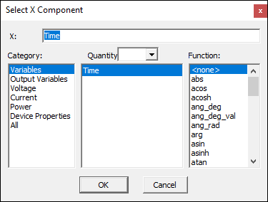 Select X Component Window