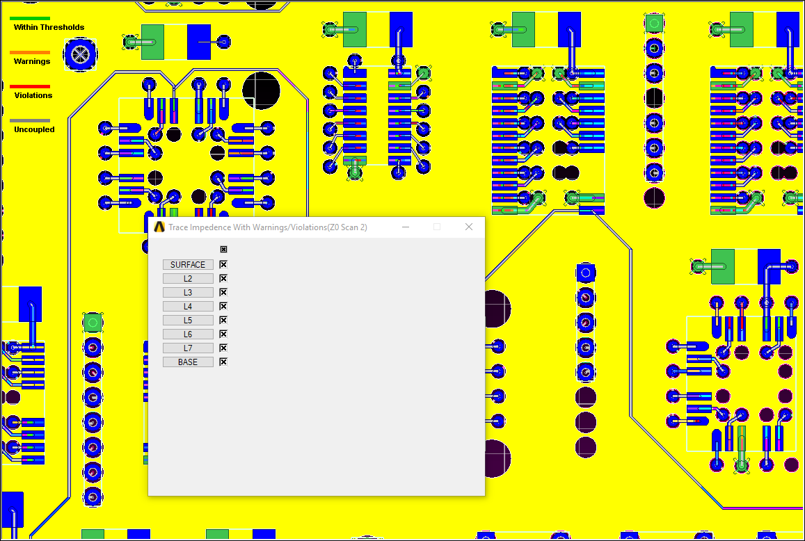 Display Impedance Warnings and Violations