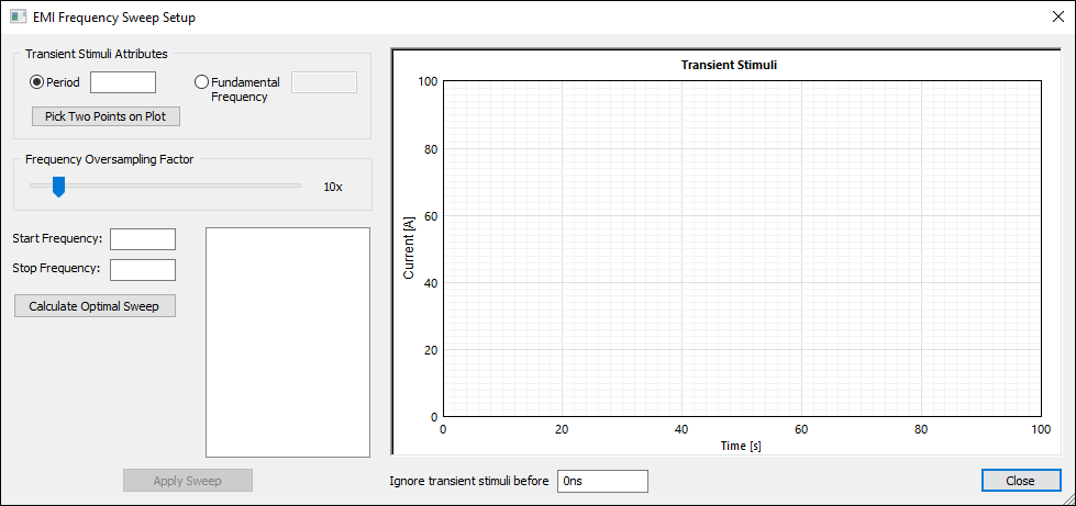 EMI Frequency Sweep Setup