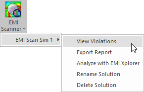 EMI Scanner Results Menu
