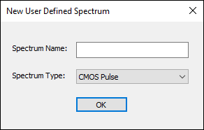New User Defined Spectrum
