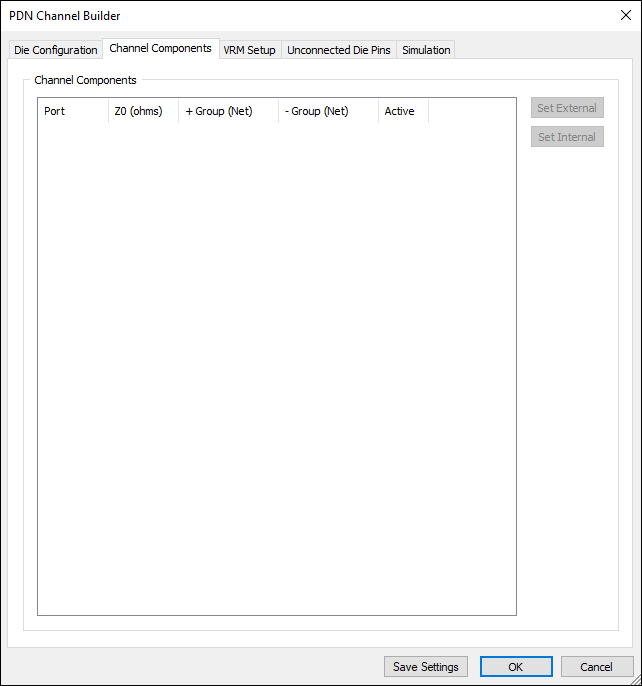PDN Channel Builder - Channel Components