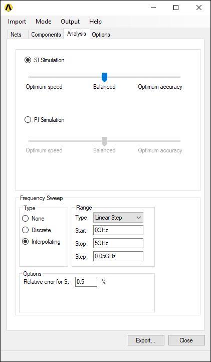 PinToPin Utility - SIwave Analysis Tab