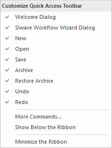 Customize the Quick Acccess Toolbar