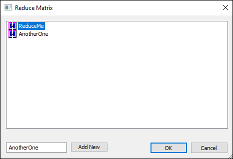 Reduce Matrix Window - Filled