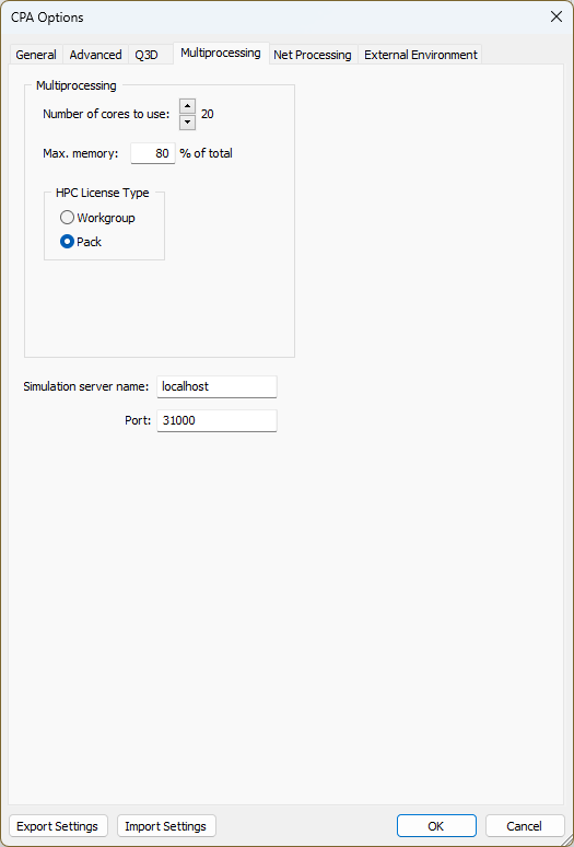 CPA Options - Multiprocessing